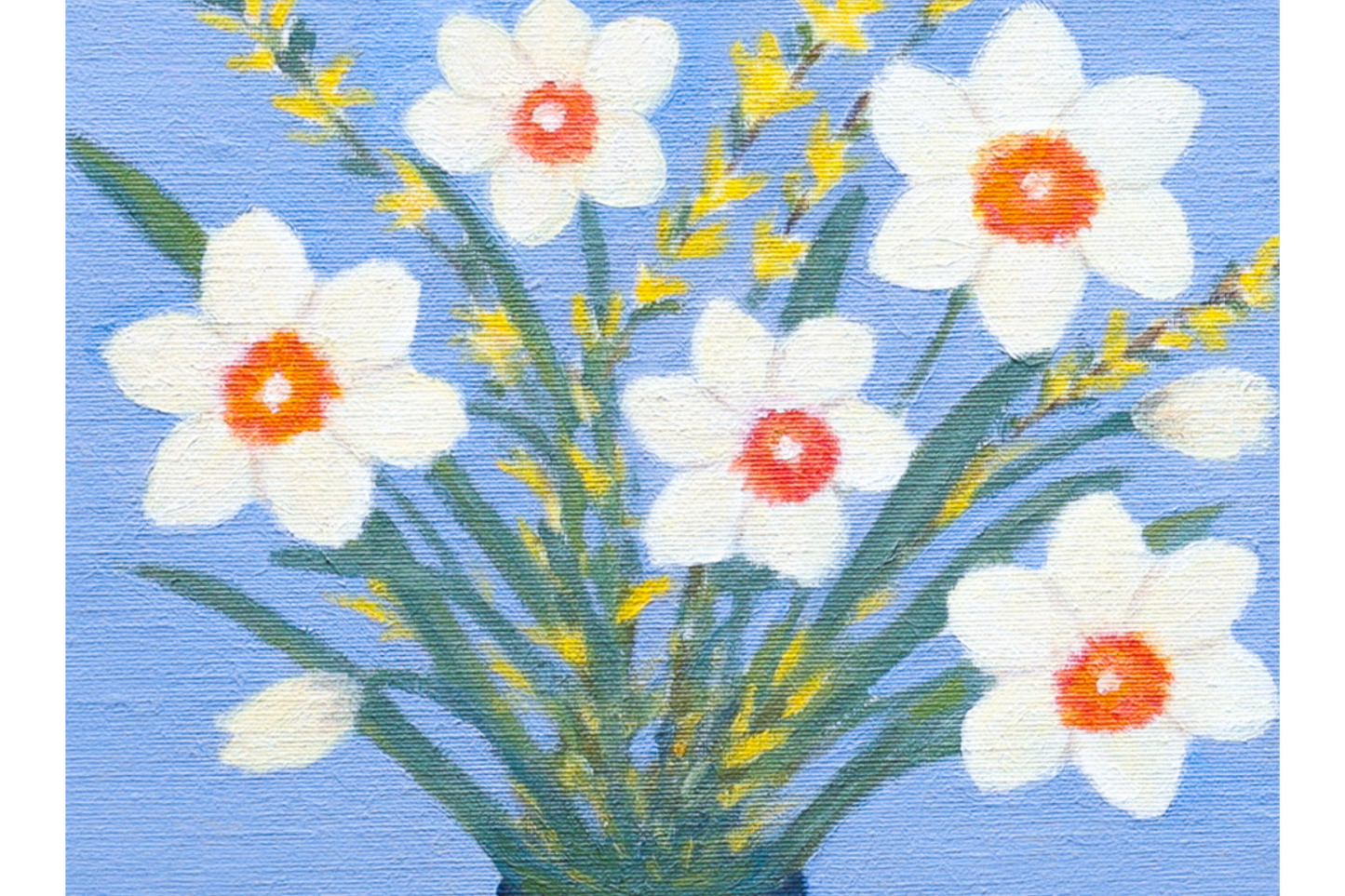 Daffodils in a Blue Vase