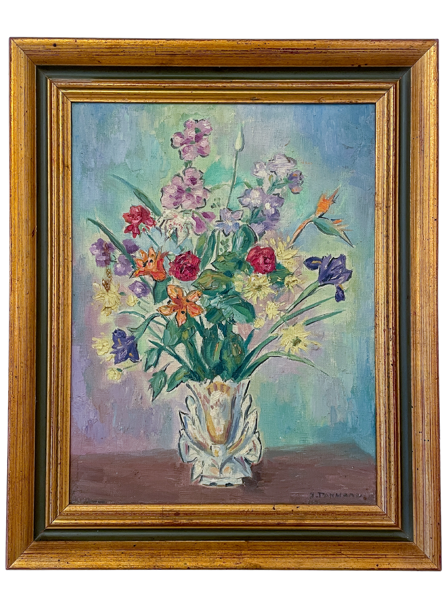 Floral Still Life in a Decorative Vase