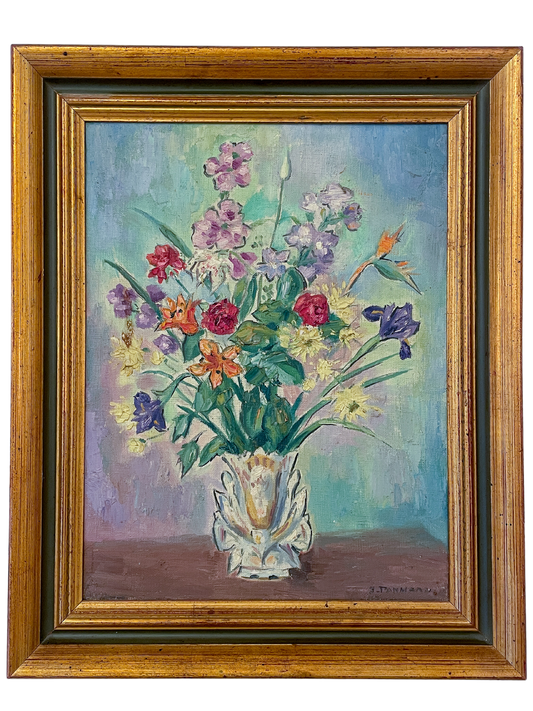 Floral Still Life in a Decorative Vase