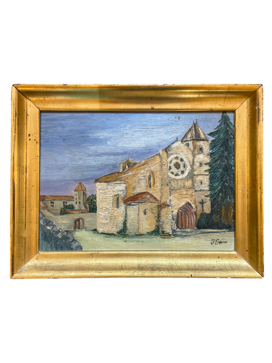 Historic Abbey under Blue Sky