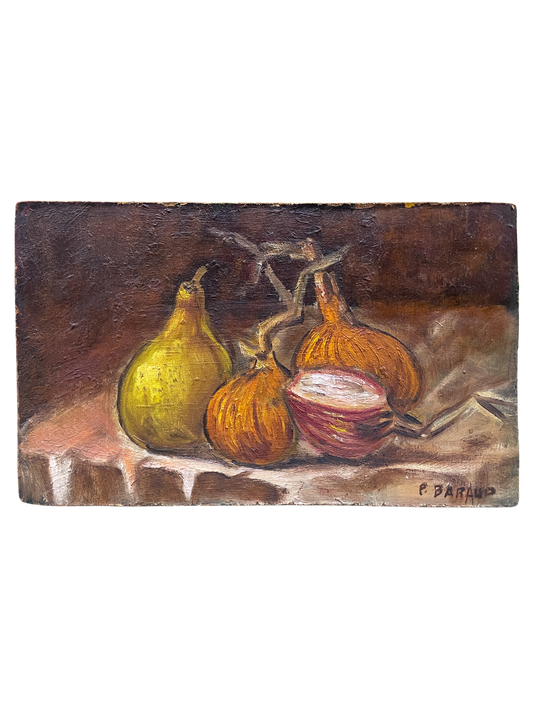 Pears and Onions Still Life