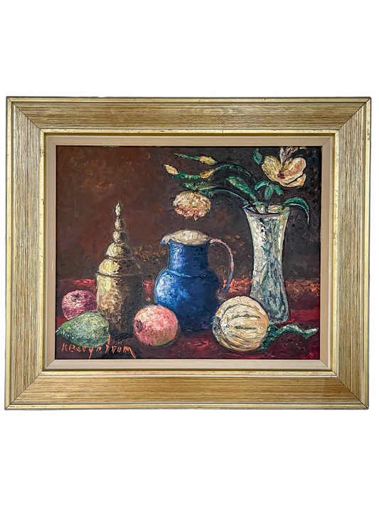 Still Life with Blue Jug and Tulips