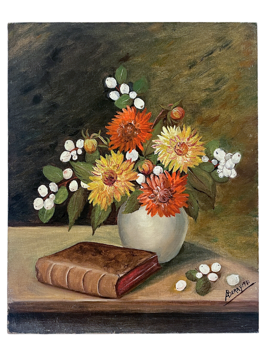 Still Life with Flowers and Book