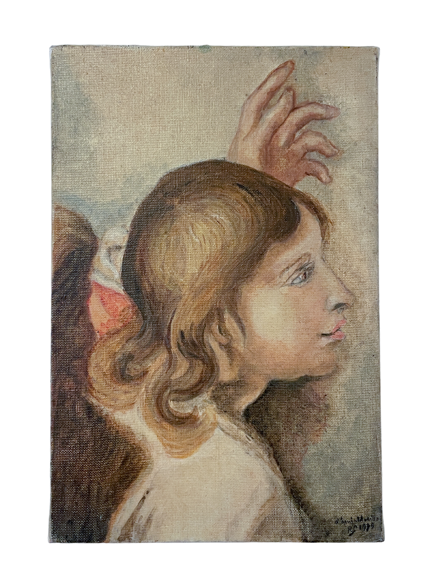 Portrait Study with Hand Gesture
