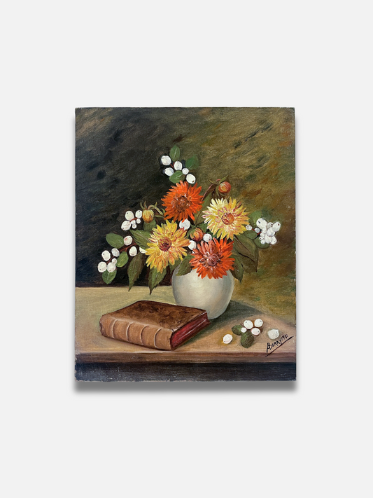 Still Life with Flowers and Book
